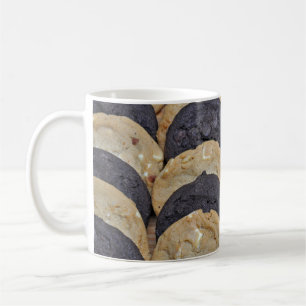 White and chocolate cookies coffee mug