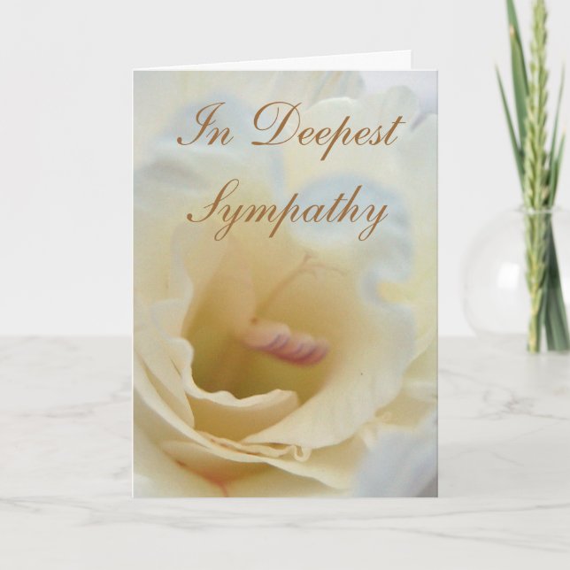 White and Cream Sympathy Card (Front)