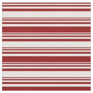 White and Dark Red Coloured Pattern Fabric