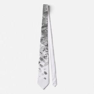 White and faux glitter personalised tie