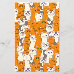 White and ginger cats pattern green eyes blue eyes