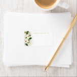 White and Gold Floral Bloom Blank Address Label<br><div class="desc">This beautiful design features watercolor florals and your custom text heading.  Add your text using the template form. Use the Customise Further feature to change colours and layout of the text and background.</div>