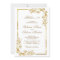 White and Gold Floral Border Islamic Wedding