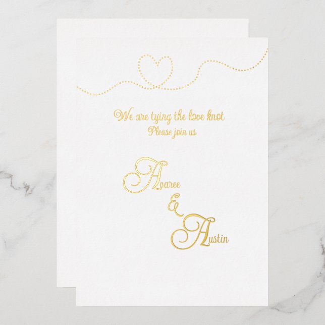 White and Gold Foil  (Front/Back)