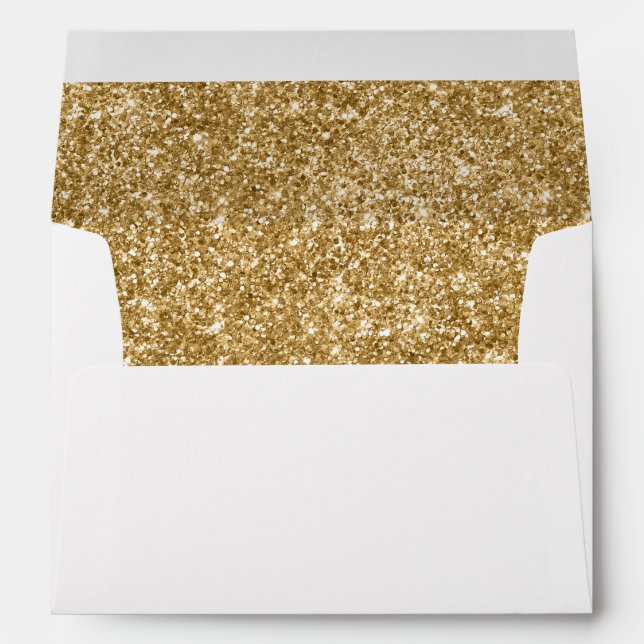 White and Gold Glitter Envelopes (Back (Bottom))