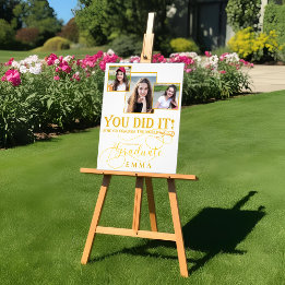 White and Gold Graduation Multi Photo Keepsake