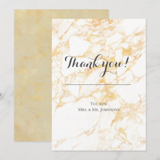 White and Gold Marble Invitation