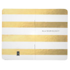 White And Gold Personalised Journal