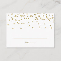 White and Gold Polka-Dots Table Placement Cards
