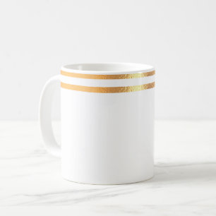 White and Gold Rimmed  Mug