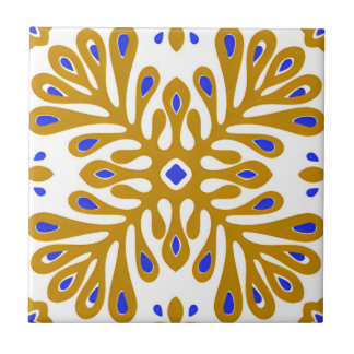 white and gold wall tiles yellow flowers with gree