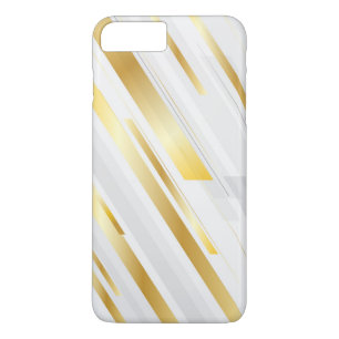 White And Golden Stripes iPhone 8 Plus/7 Plus Case
