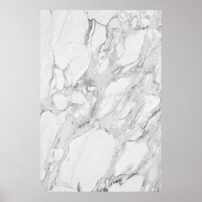 White and Gray Marble Poster (Front)