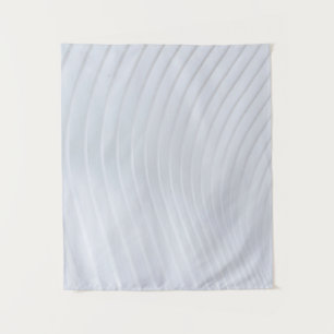 White and gray striped textile tapestry