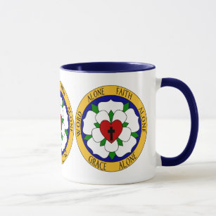 White And Green Luther Rose Mug