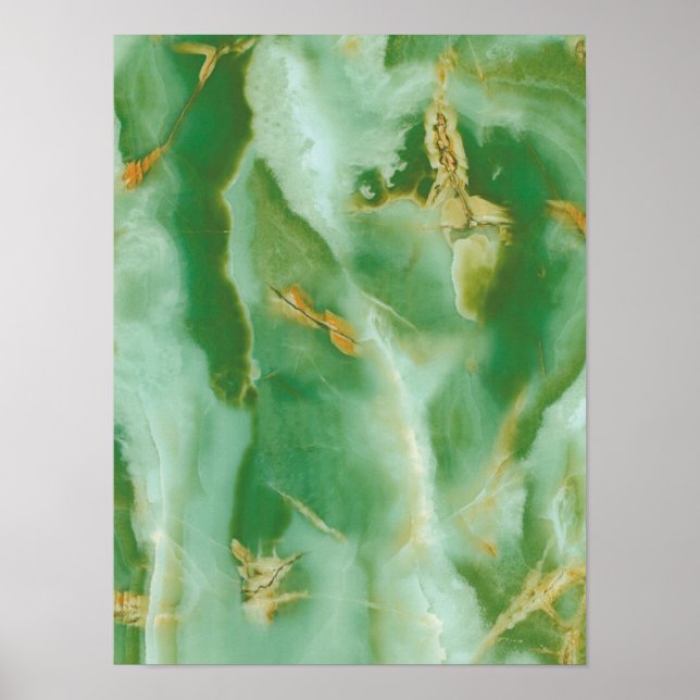 White and green stone texture  poster (Front)