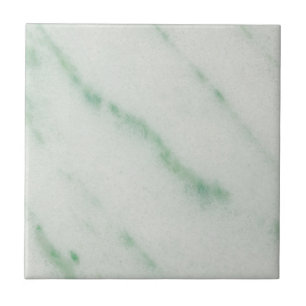 White and Green Zen Pattern Tile