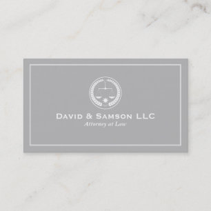White And Grey 2a Classic Attorney At Law Business Card