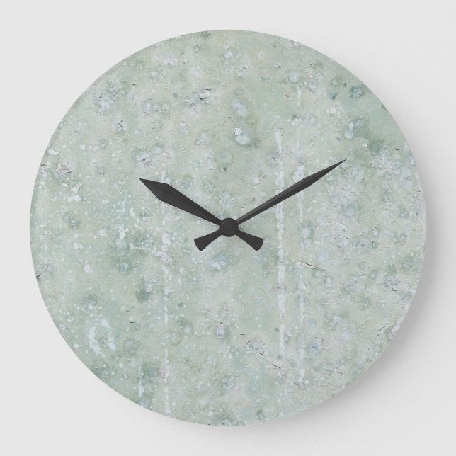 White and Grey Abstract Painting Large Clock (Front)