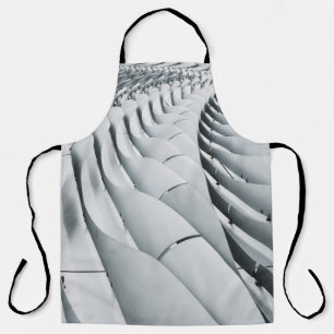 White and grey building structure apron