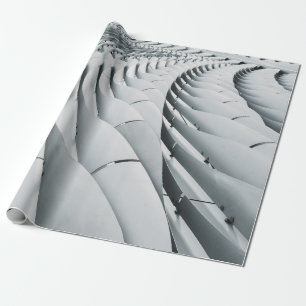 White and grey building structure wrapping paper