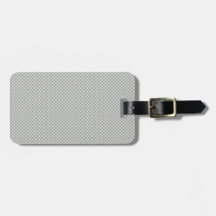 White and Grey Carbon Fibre Graphite Luggage Tag