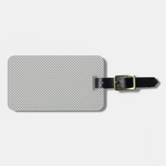 White and Grey Carbon Fibre Graphite Luggage Tag