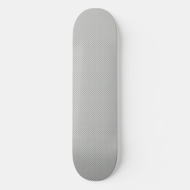 White and Grey Carbon Fibre Graphite Skateboard (Front)
