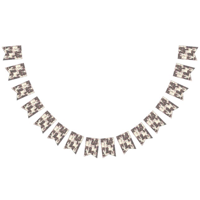 White and grey cats pattern bunting  (All)