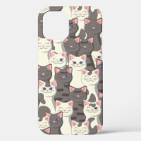White and grey cats pattern