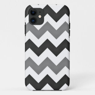 White and Grey Chevron Zigzag iPhone 11 Case