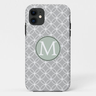 White and Grey Circles iPhone 11 Case