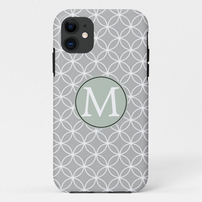 White and Grey Circles Case-Mate iPhone Case (Back)