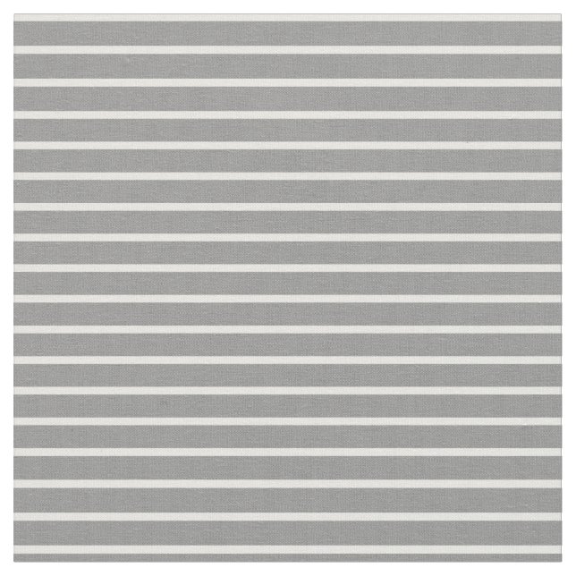 White and Grey Coloured Stripes/Lines Pattern Fabric (Close Up)