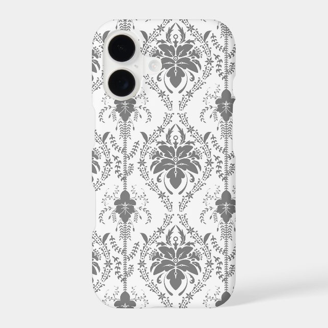 White and grey Damask openwork pattern (Back)