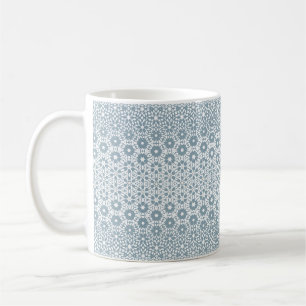 White and Grey Geometric Mosaic Coffee Mug
