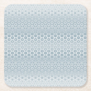 White and Grey Geometric Mosaic Coffee Mug Square Paper Coaster