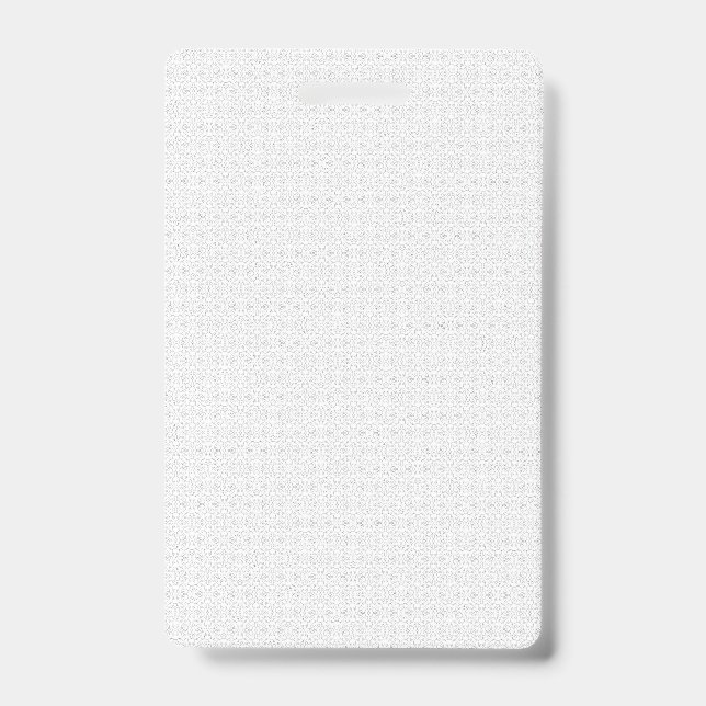 White and grey geometric pattern with interlocking ID badge (Front)