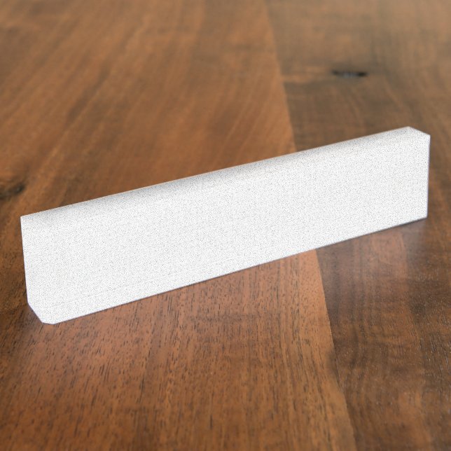 White and grey geometric pattern with interlocking nameplate (Side)