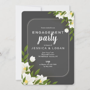 White and Grey Invitation