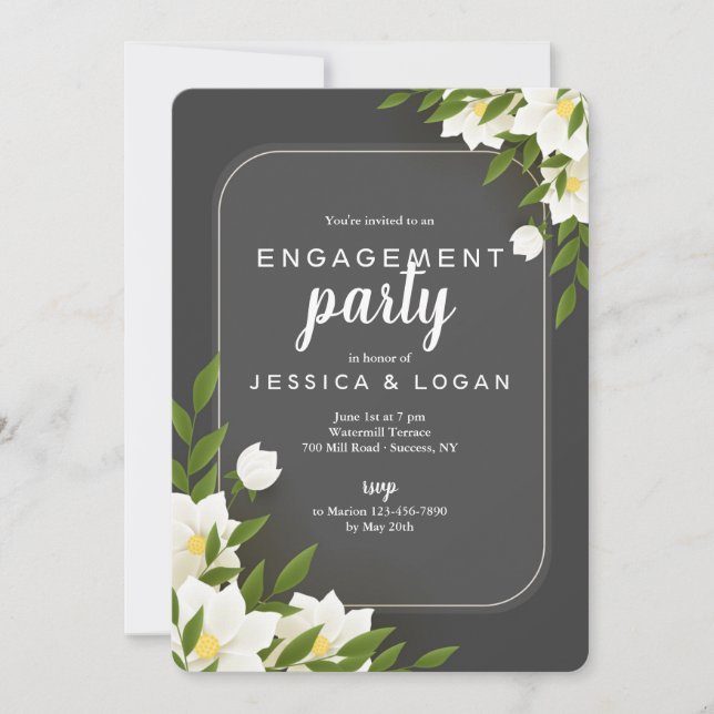 White and Grey Invitation (Front)