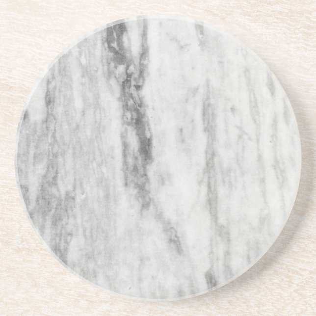 White And Grey Marble Texture Pattern Coaster (Front)