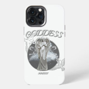 White and Grey Modern Goddess iPhone 13 Pro Cases