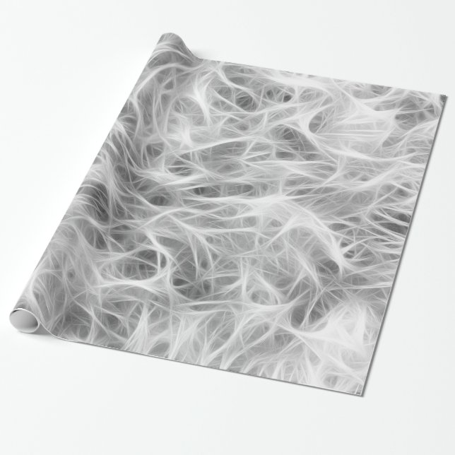 White And Grey Smoke Wrapping Paper (Unrolled)