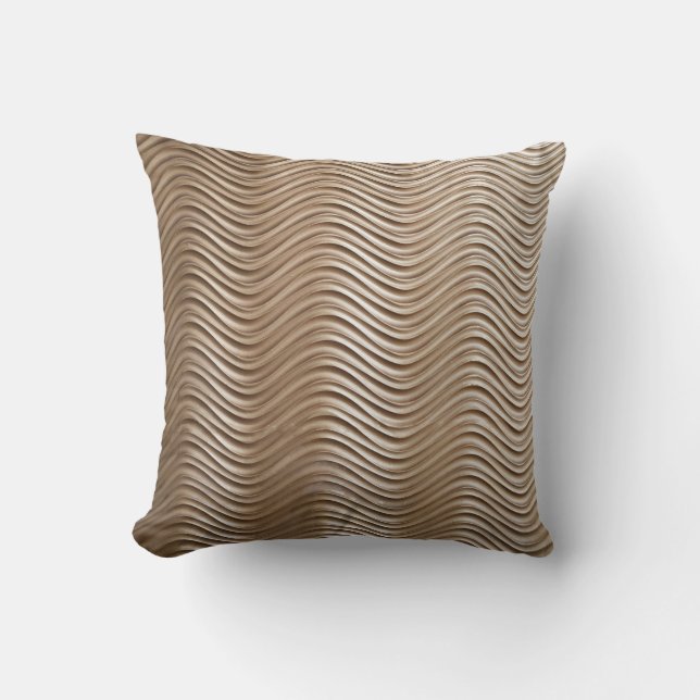 White and grey striped textile cushion (Front)