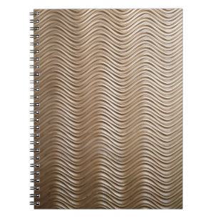 White and grey striped textile notebook