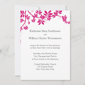 White And Honeysuckle Wedding Invitations
