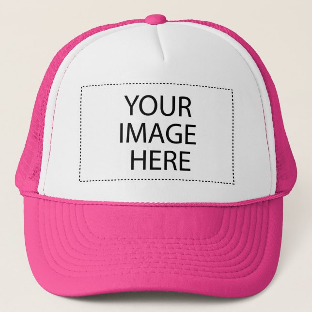 White and Hot Pink Trucker Hat (Front)