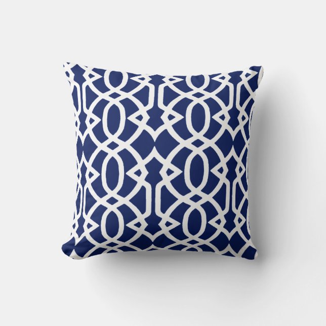 White and Indigo Cushion (Front)
