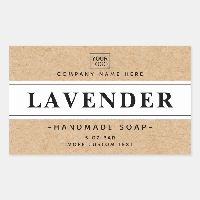 White and Kraft paper look elegant product labels (Front)